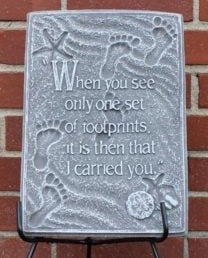 (66) "Concrete" Memorial Stone
(Footprints In The Sand)
$45.00
