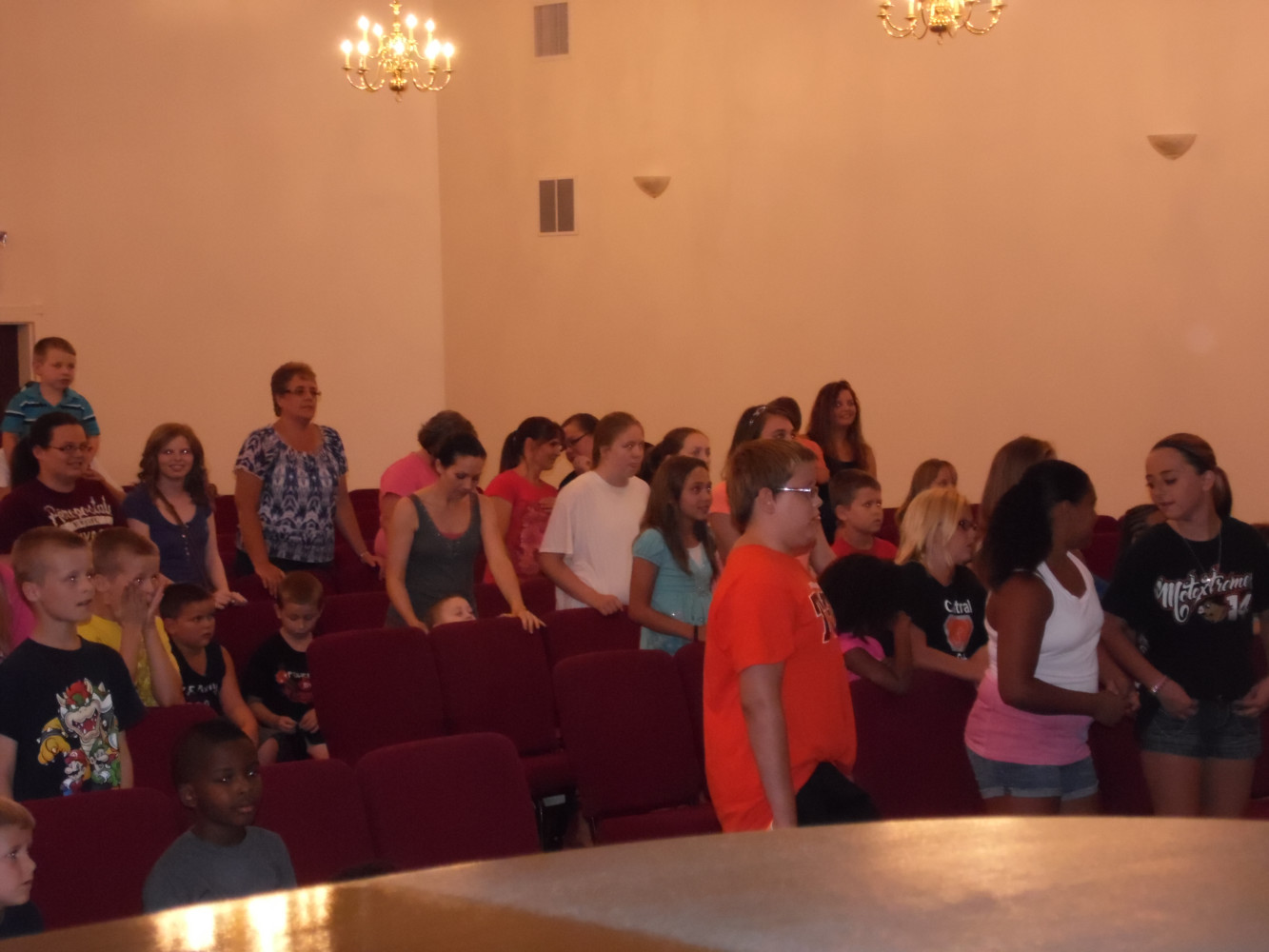 Music ministry time at VBS 2014