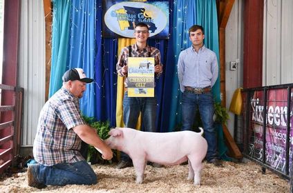 Logan Nothnagel
2023 Gasconade County
Summer Classic
Grand Champion Chester White Gilt