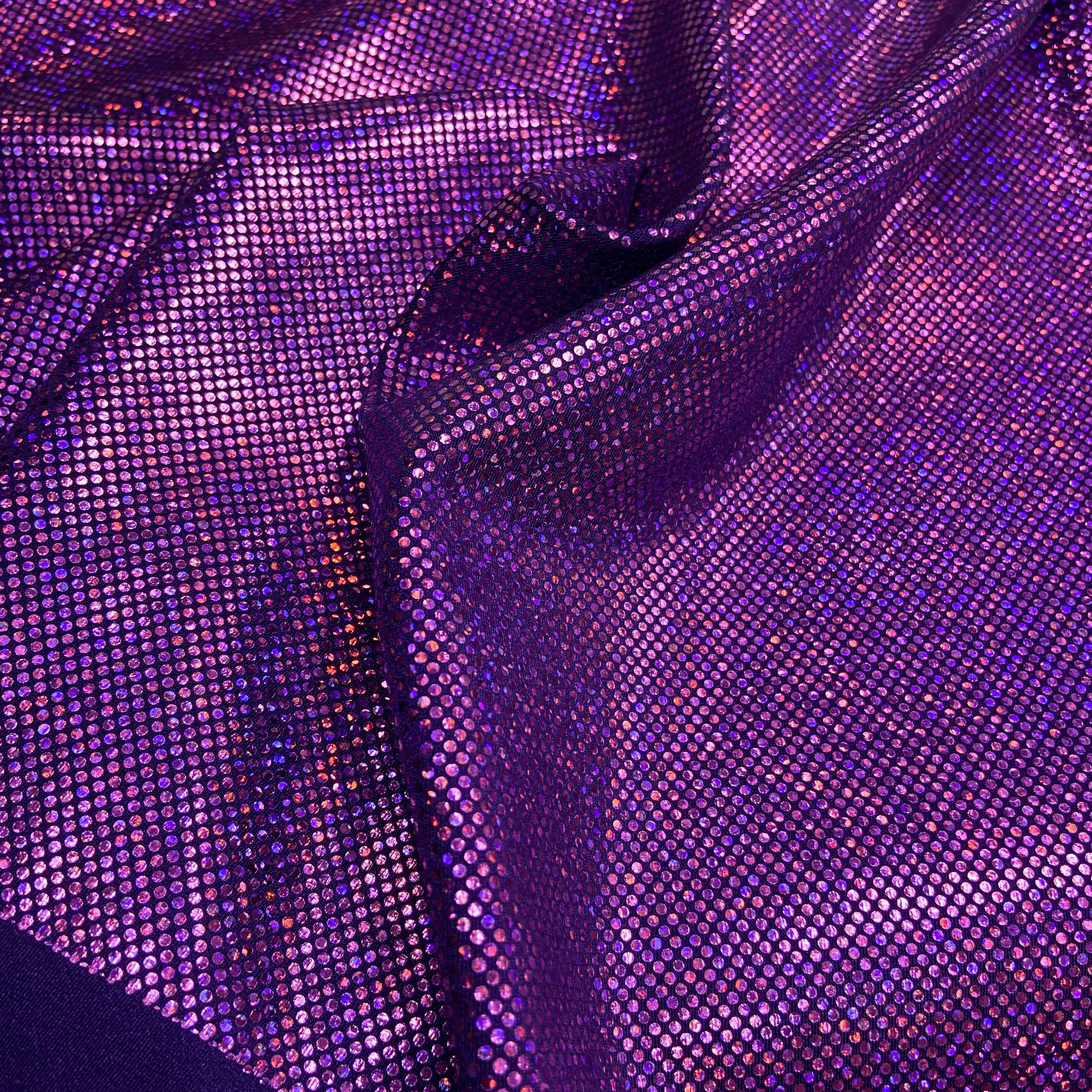 Light purple hologram on darker purple 