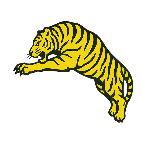 A yellow animated tiger A yellow animated tiger