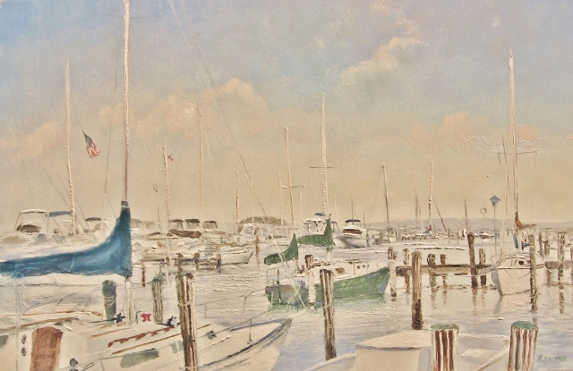 8. Trappe Maryland Docks, 8x12 oil on panel