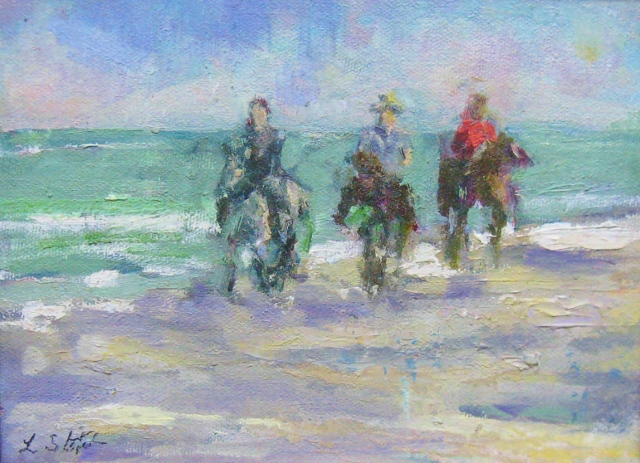 Stifel, Surf Riders, 6" x 8" Oil 
