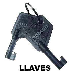 Llaves AMANO para modelos PIX-21, PIX-95, TCX-45, TCX75, TCX-90