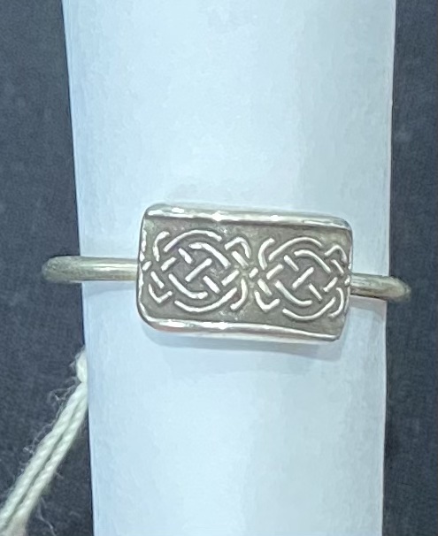 Rectangle Celtic Ring. EM154
Sterling
$30