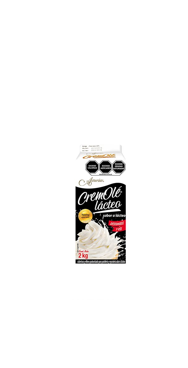 495  |  CremOlé Lácteo
Caja de 8 kg (4 Pure-Pak de 2 kg)