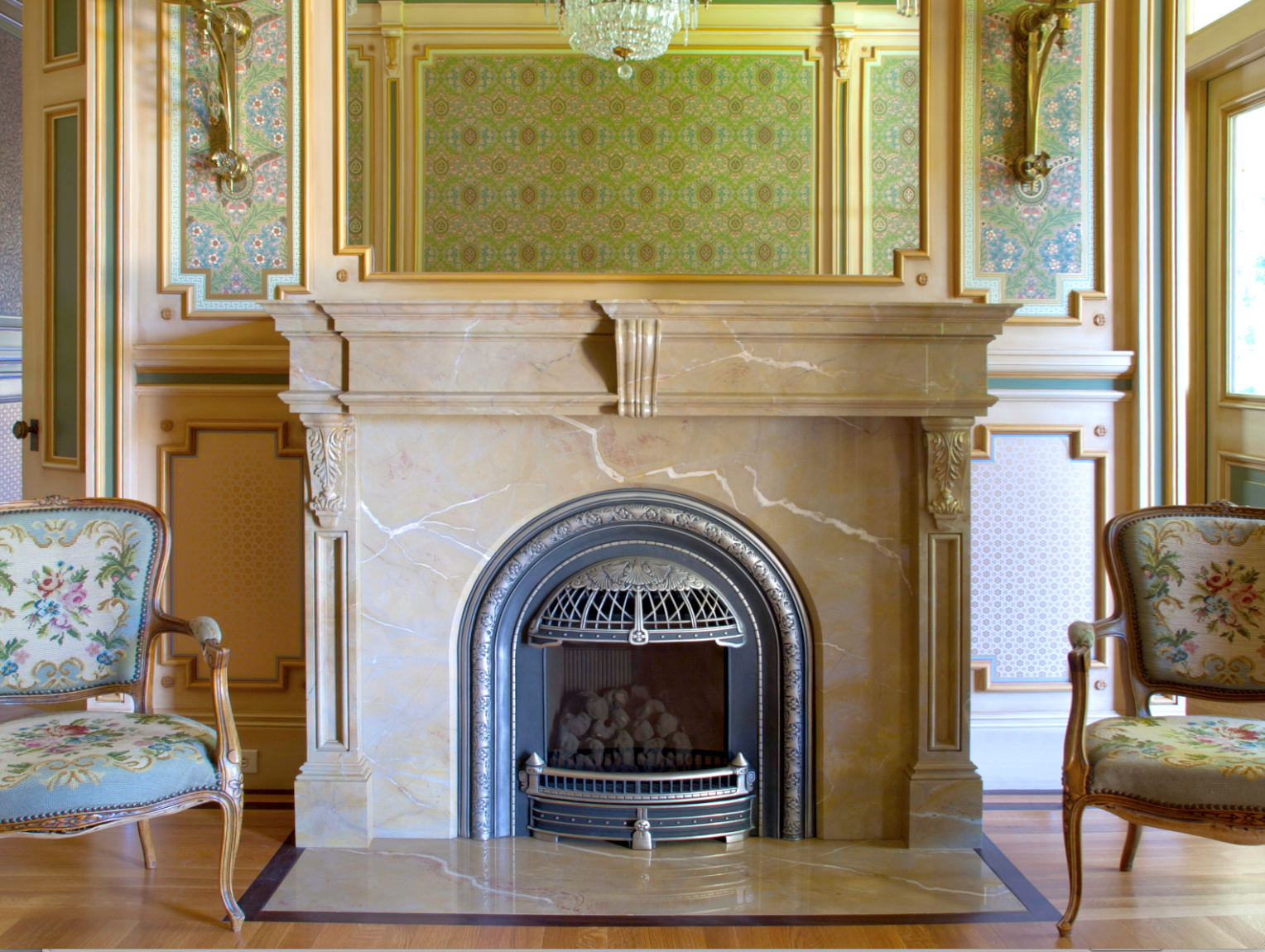 Faux Marble Fireplace Mantel
