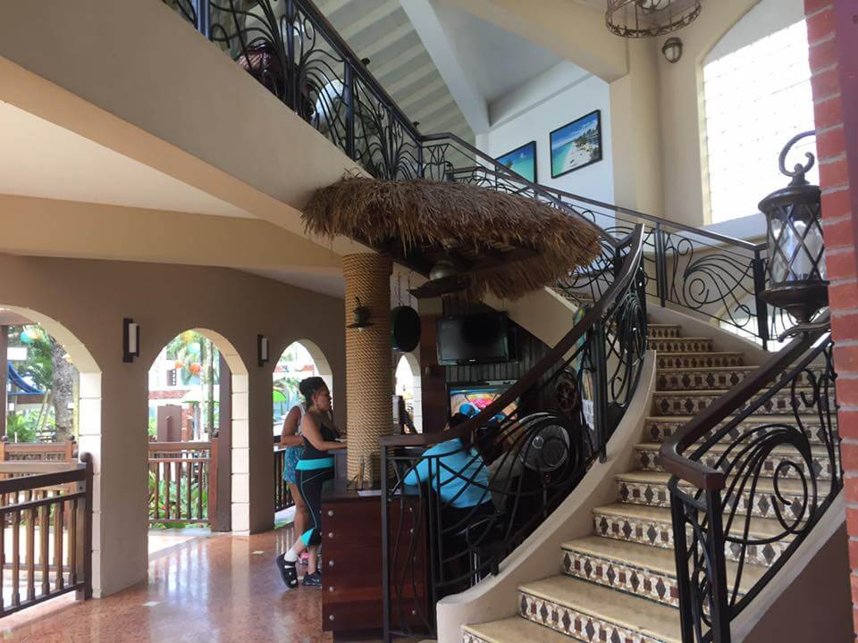 Beach resort entrance in Negril.