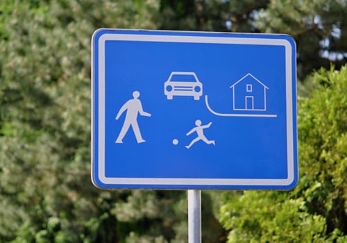 Road Sign Pedestrian Zone