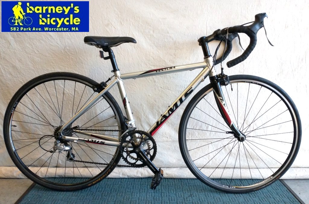 Jamis Venture Comp
Frame: 44cm XS, Aluminum/Carbon Fork
Rider Height: (5'0-5'3)
Drivetrain: 2x8  Shimano Tiagra
$489.00 (Professionally Tuned)