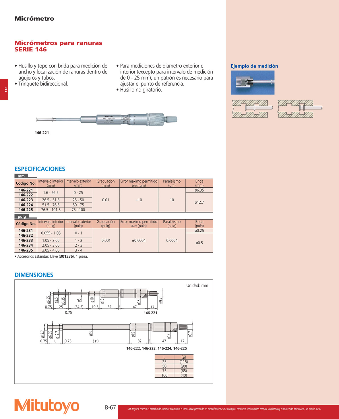 Micrometros para ranuras