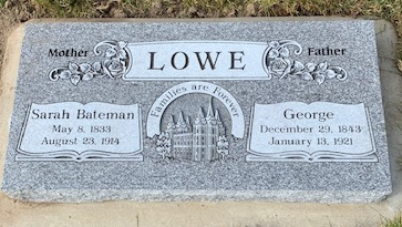 Raised double marker, set on a slant