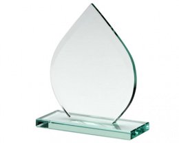 Galardón en cristal ref gota base en cristal.