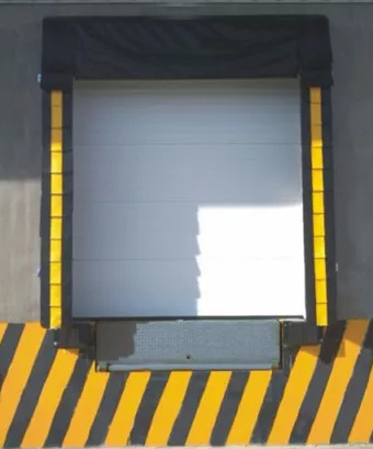 Cortina duela plana con sello de anden 