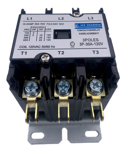 CONTACTOR 3 POLOS 30
AMPS. 120 V