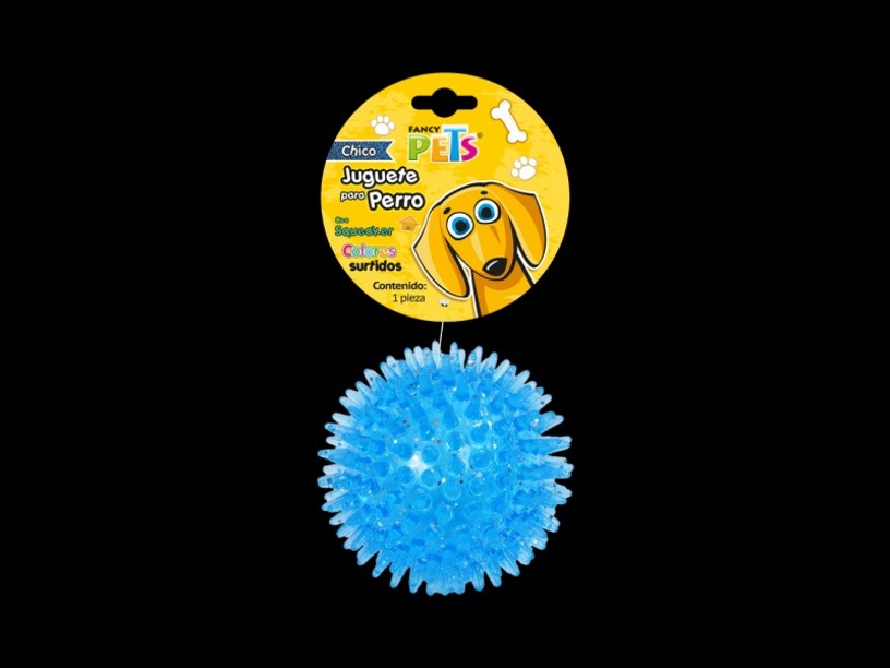 FL9651 JUGUETE PELOTA GLITTER
 C /SQUEAKER CH COLORES