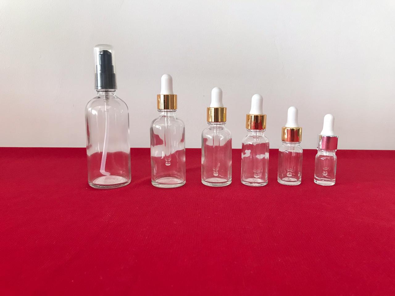 FRASCO DE VIDRIO CRISTAL 5, 10, 20, 30, 50 Y 100 ML.