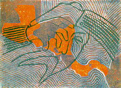 Wdc-005 CENTRAL AMERICA 10X14 3-Color Woodcut 3-Blocks  1990 Edition no longer available