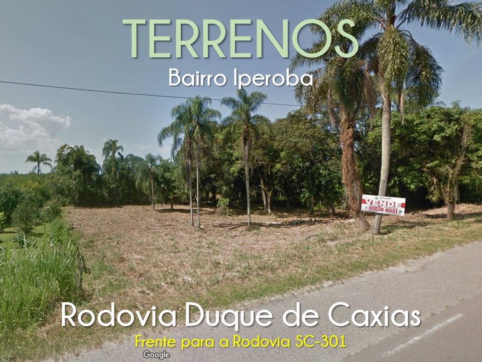 Frente dos 3 terrenos com aproximadamente 50 metros