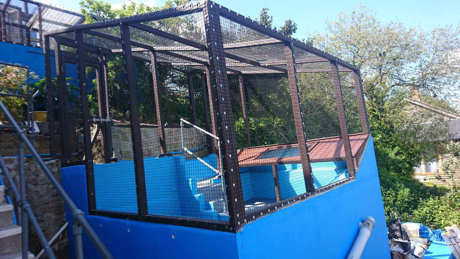 Bird enclosure constructed out of Recycled Plastic Wood