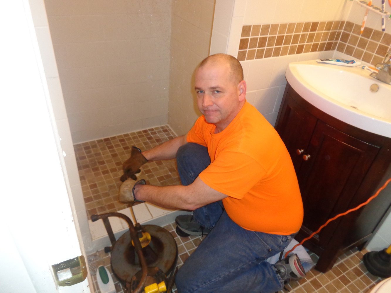 Master shower drain cleaning