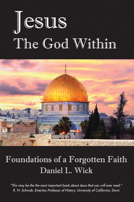 "Jesus, the God Within" book cover, showing a magnificent gold-domed house of worship