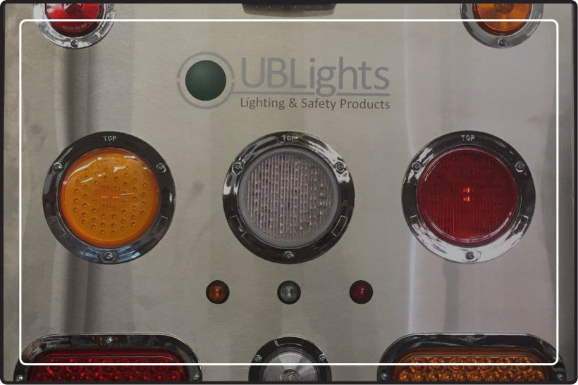 Truck Parts and Service Company’s display of UB Lights.