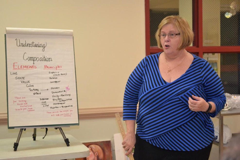 Anne Hightower-Patterson, teaching and critiquing at a general meeting.