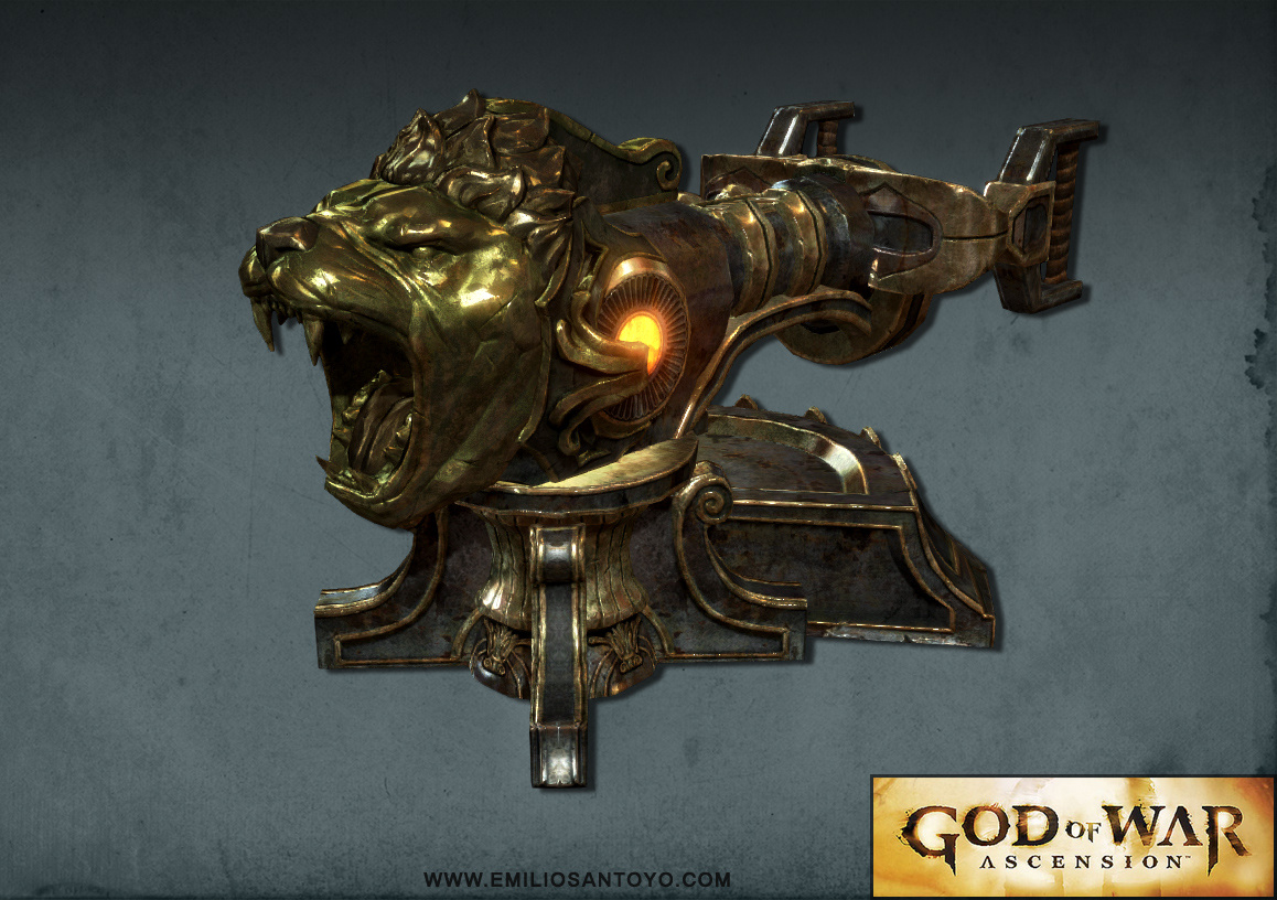 Lion Flamethrower for Troy Multiplayer Level. Software used Maya, PhotoShop, Zbrush, and God of War Engine.