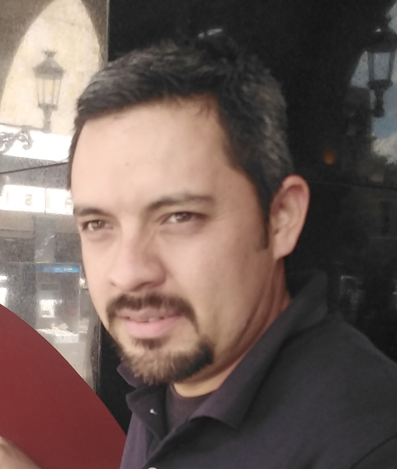 Happy male customer