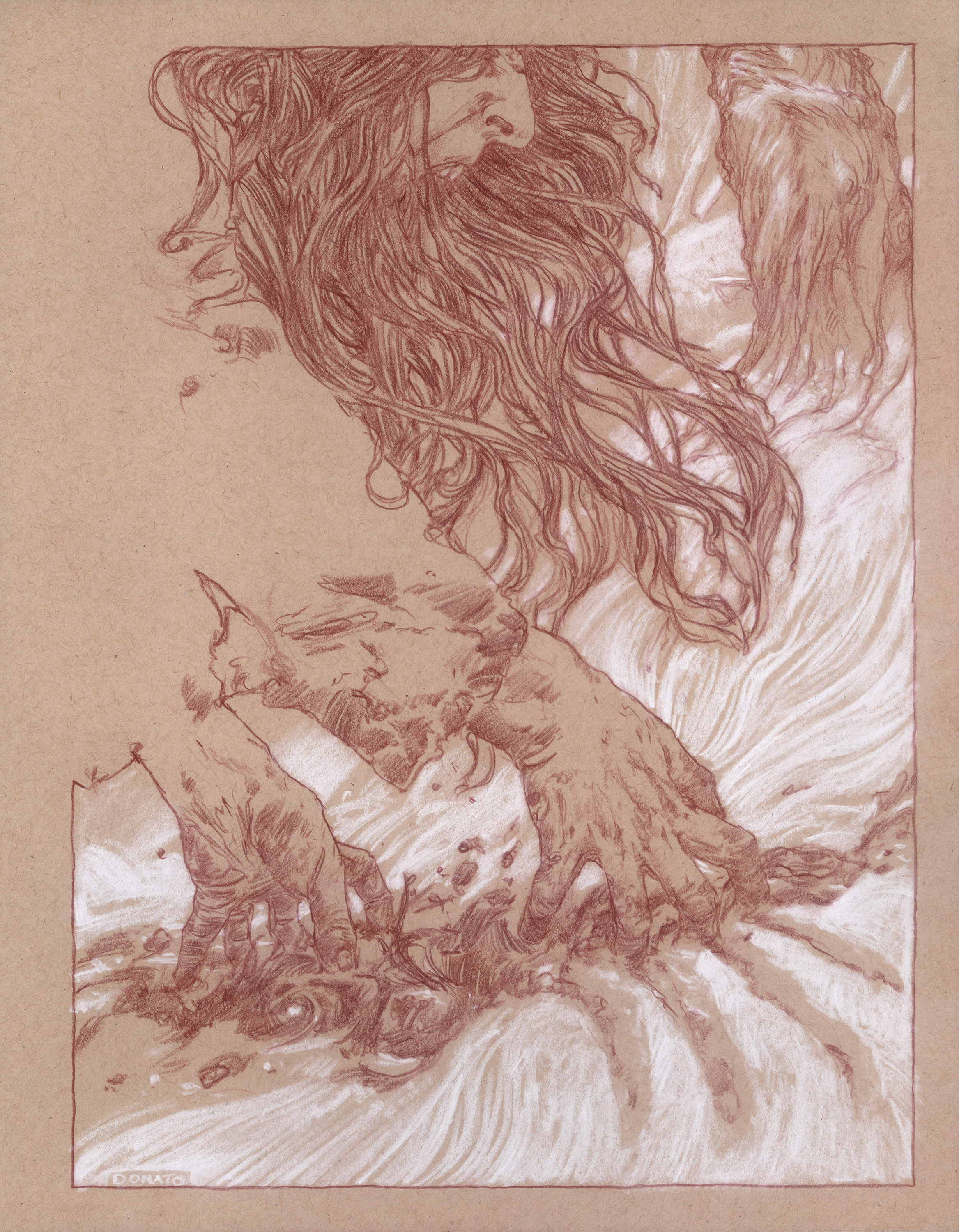 Uprooted- Chapter 8  - Fulmia!
14" x 11" Watercolor Pencil and Chalk on Toned Paper 2018