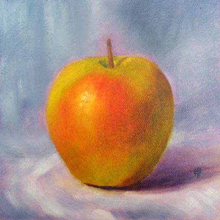 Apple - 6"x6" Oil on Panel   SOLD