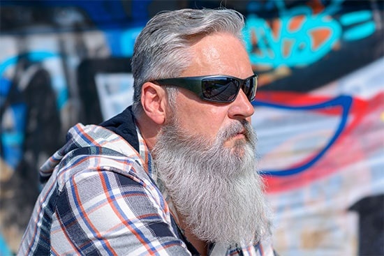 Mature Man With Long Grey Beard