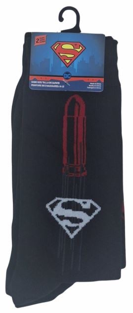 43SP032MCCZA-BLK
2PK MEN CREW SOCKS SUPERMAN 6-12
UPC: 193159193027
60 CS PACK 
