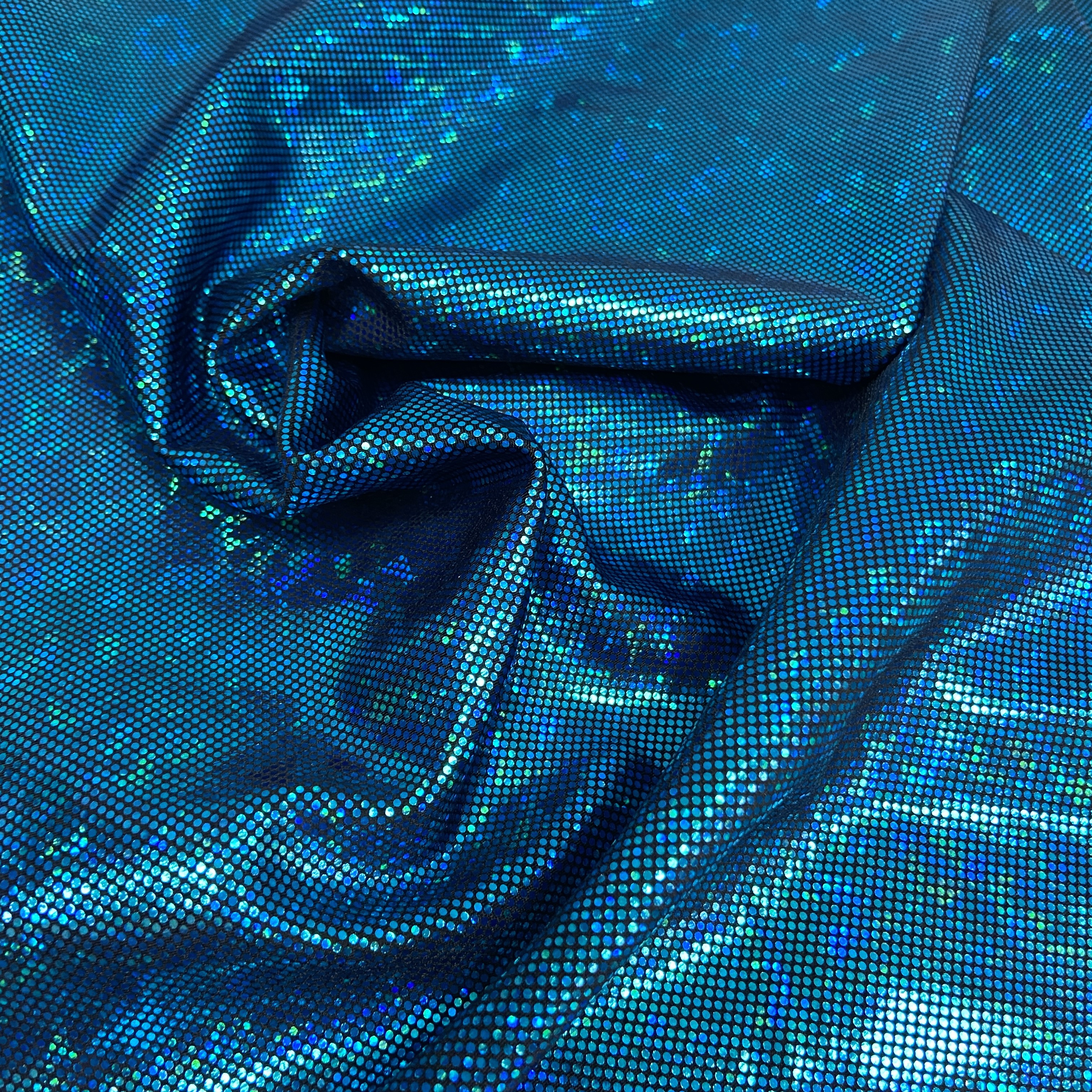 Aqua shattered hologram on black 