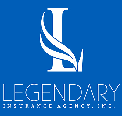 Legendary Insurance royal blue logo