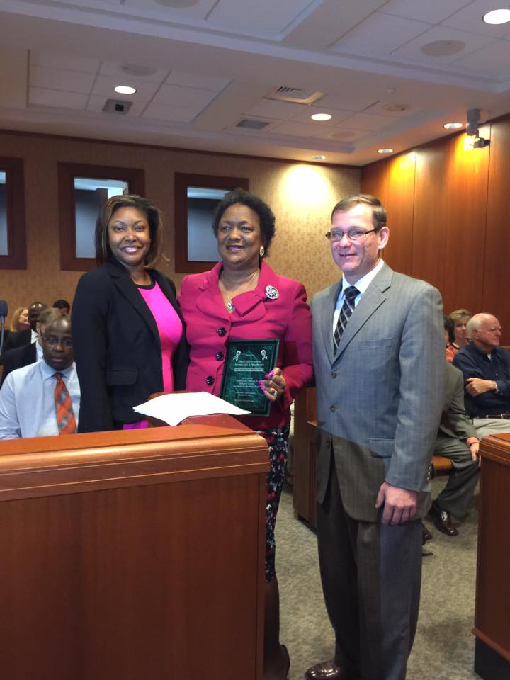 Tawann Morton and Jefferson County Commissioner Sandra Fay Little-Brown