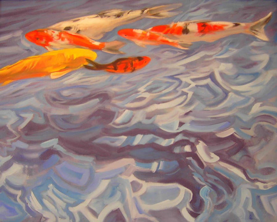 Koi Joy I  30x36 sold