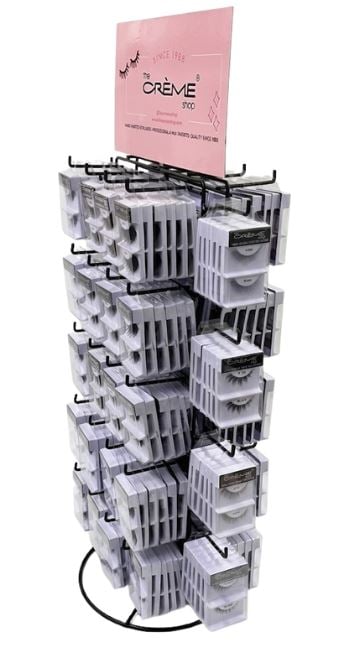THE CREME SHOP - LASHES DISPLAY
48DZ -  1DZ PER STYLE
DISPLAY AND HEADER INCLUDED