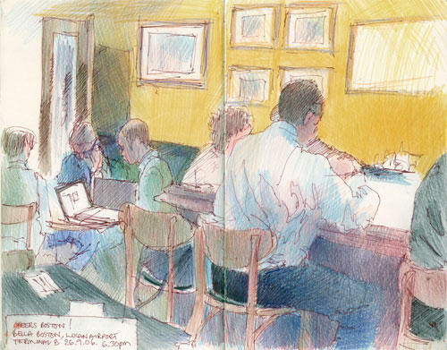 Logan Airport: the laptop bar