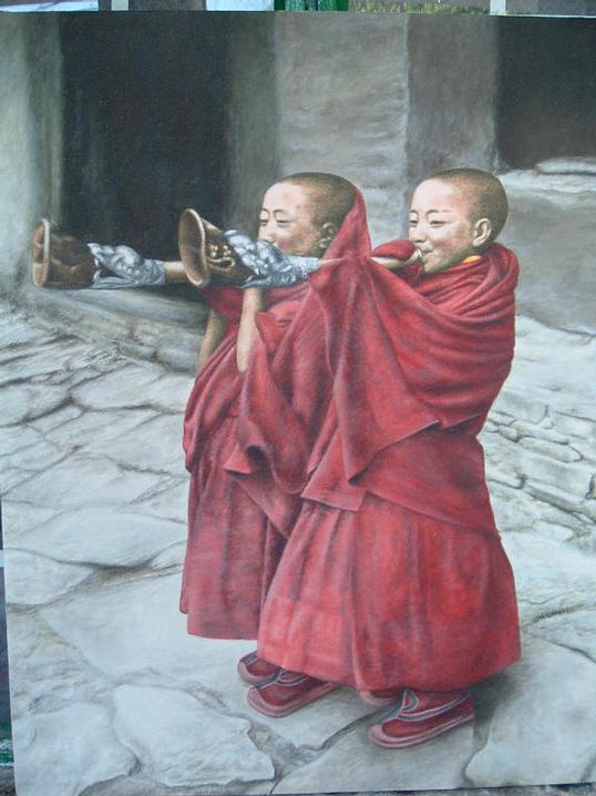Two little monks