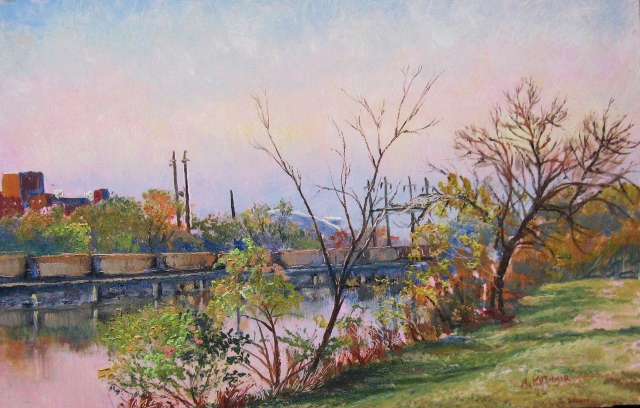 Kushnir, Anacostia River View, 8x12, Oil