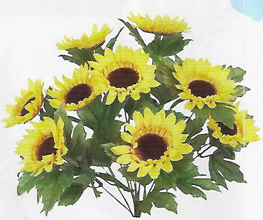 Sunflower Bush      Item # 1670080  
12 floral heads  17" tall 
Packed 12
NEW ITEM