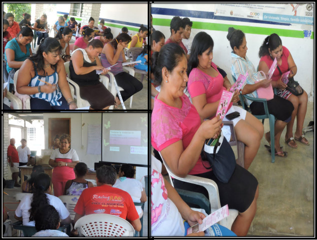 Mes de Julio de 2015  Taller "El Derecho de las Mujeres a una Vida Libre de Violencia, Prevención del Abuso Sexual, Violación y Violencia Familiar" en el Ejido Morelos, financiado por el Instituto Nacional de las Mujeres.