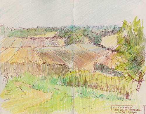 View from Sissinghurst restaurant