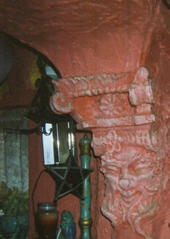 The Kitchen Spirit
Artist: William Girard
Plaster 
Note: This piece was built into the wall of the artist's kitchen.