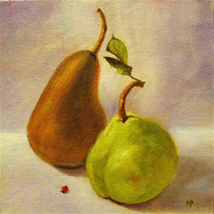 Ladybug - 6"x 6" Oil on Canvas Panel - Sold