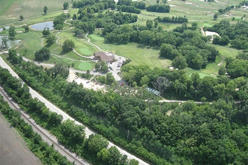 Golf Course Overhead View