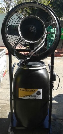 Climatizador Industrial com reservatório de 100 litros para obras