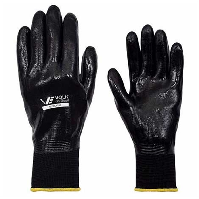 LUVA REVESTIDA EM BORRACHA 
NITRÍLICA DORSO E PALMA